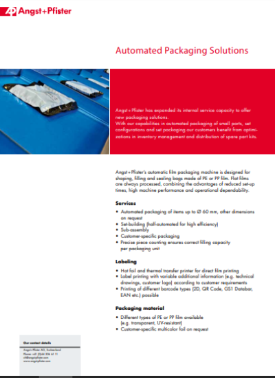 Automated Packaging Solutions flyer