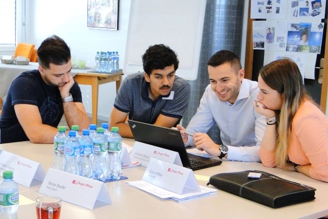 Group discussion during training session