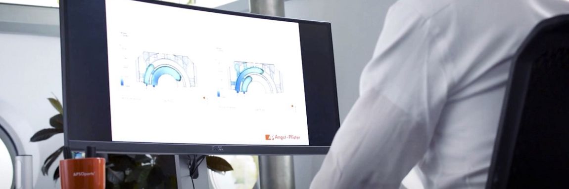 Engineer working in front of a CAD screen