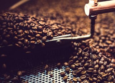 Coffee being roasted