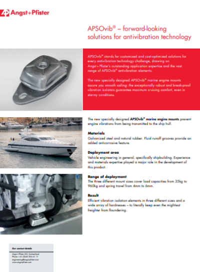 APSOvib® Marine Engine Mounts flyer
