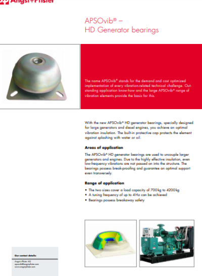 APSOvib® HD Generator Bearings flyer