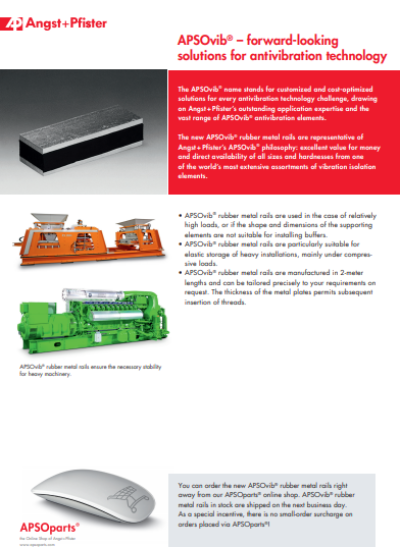 APSOvib® Rubber-Metal Rails flyer