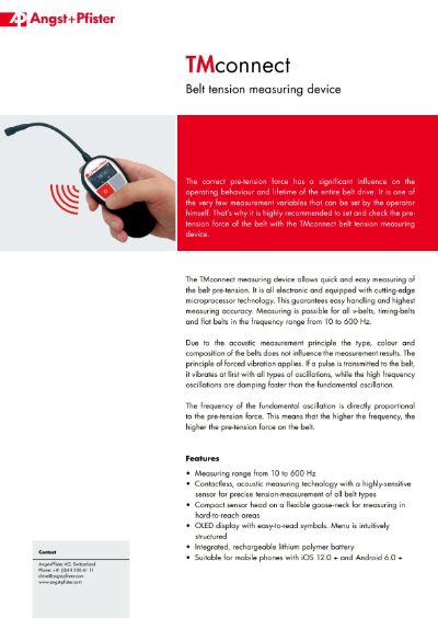 APSOdrive® TMconnect belt tension measuring flyer