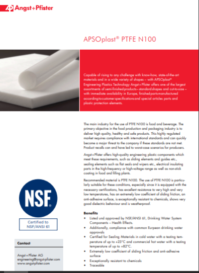 APSOplast® PTFE N100 flyer