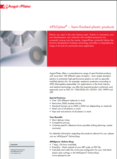 APSOplast® Semi-Finished plastics flyer