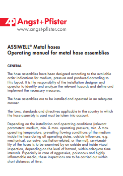 ASSIWELL® Metal Hoses Manual