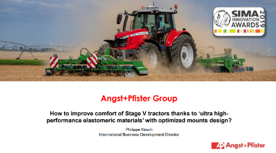 How to improve comfort of stage V tractors thanks to "ultra high-performance elastomeric materials" with optimized mount design 