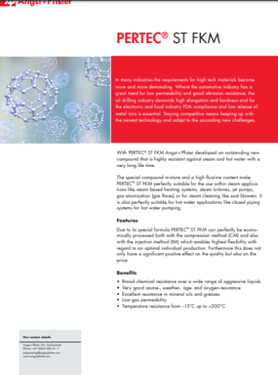PERTEC® UP FKM Ultra-pure fluor elastomer compound flyer
