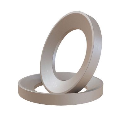 Machine finished plastics: beige/brown gasket in PEEK 
