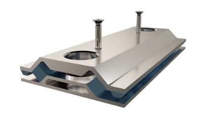 High deflection floor support with anodized aluminum