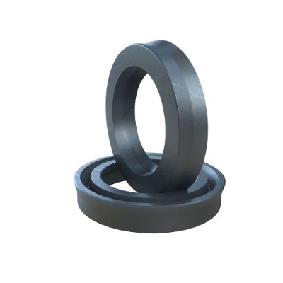 Two black molded diaphgragms lip seals