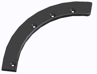 Plastic part made from PE-UHMW FR 2 black 
