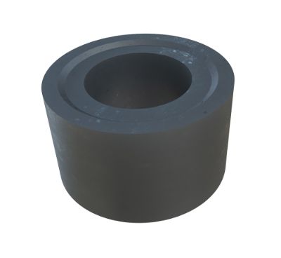 Machine finished part: Black POM-C cylinder with hole