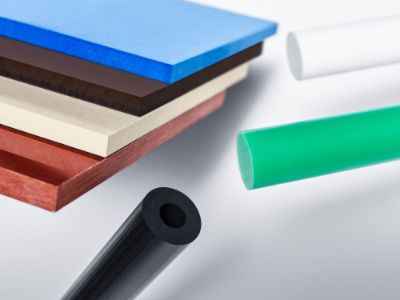 Semi-finished plastics: Rods and plates in different plastics materials