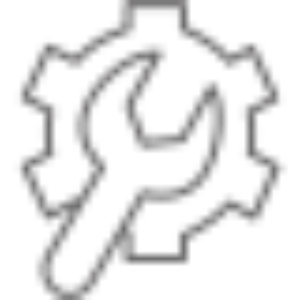 Engineering Icon: Gear and wrench