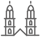 Zurich Switzerland Icon: Grossmünster church