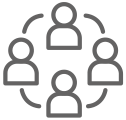 Family-Owned Business Icon: Four interconnected people