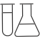 Material Design and Compounding Icon: Chemical test tube and flask