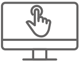 APSOparts Online Shop Icon: Desktop that shows hand clicking on something