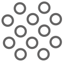Evolast Icon: Chemical structure indicated with several circles